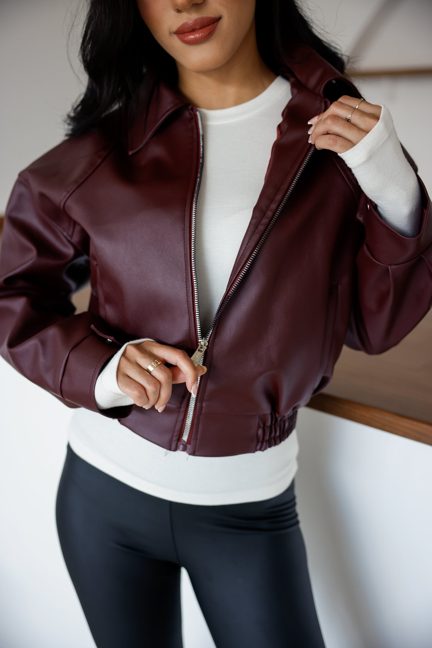 Polo Yaka Deri Ceket