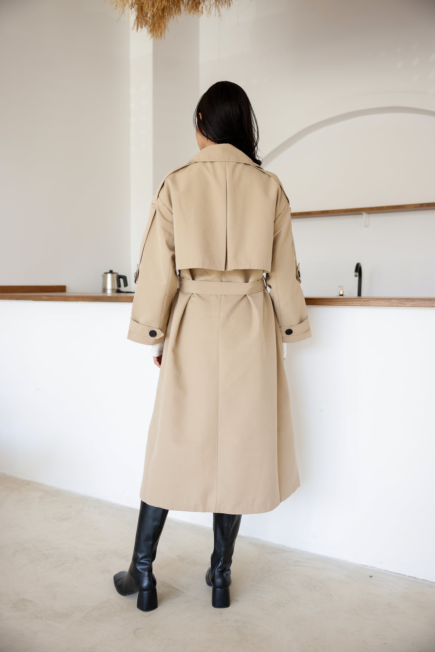 Premium Kalite İçi Astarlı Uzun Trençkot