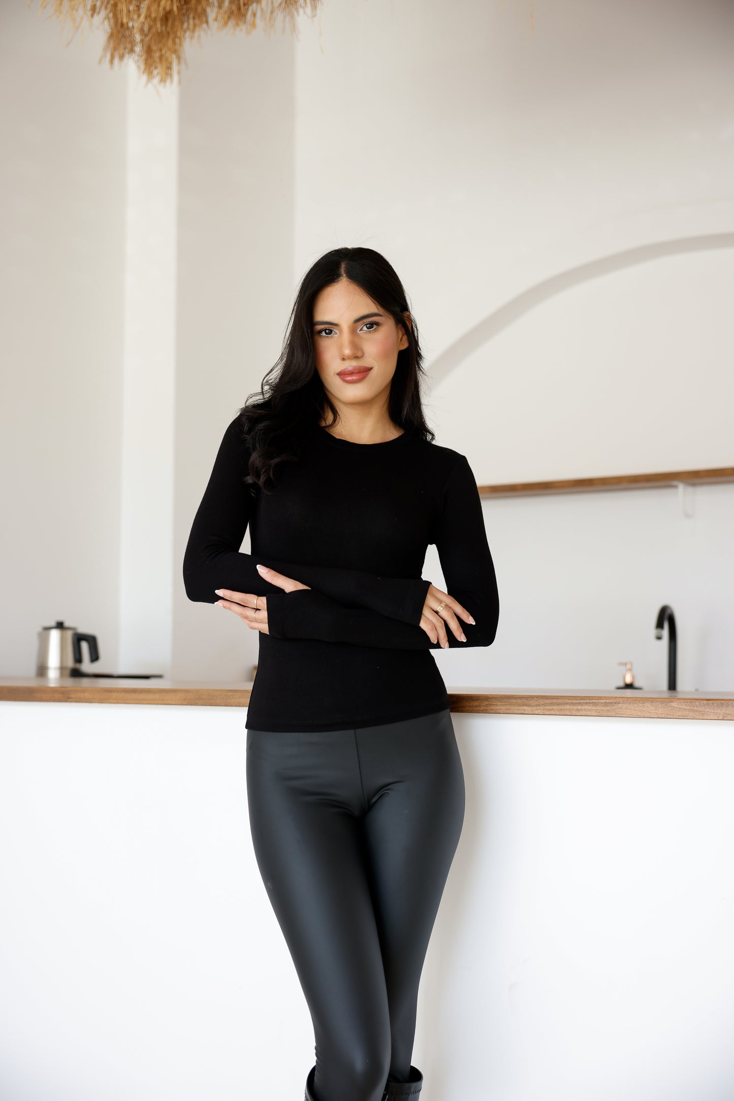 Uzun Kollu Parmak Geçmeli Modal Body Premium Kalite