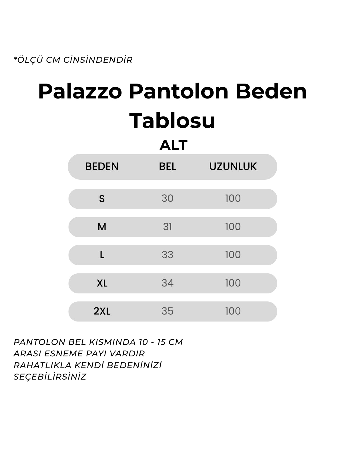 Taşlı Beli Lastikli Palazzo Pantolon Modal Premium Kumaş