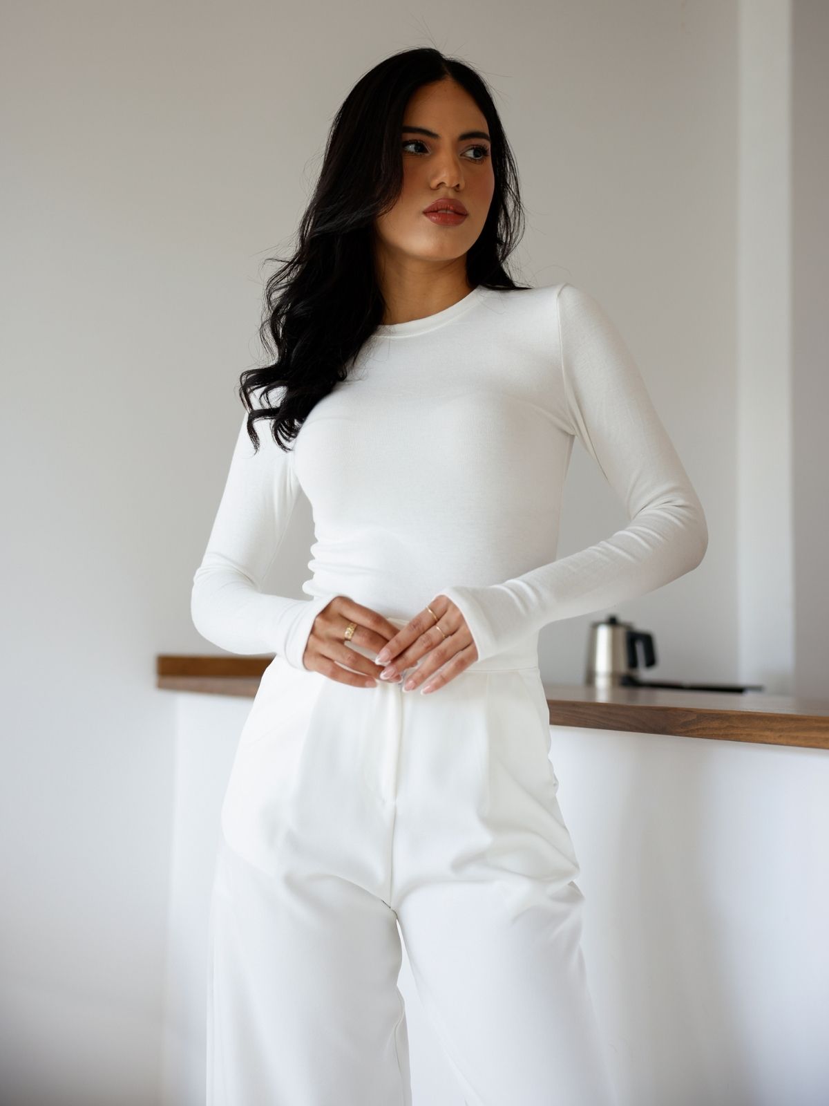 Uzun Kollu Parmak Geçmeli Modal Body Premium Kalite