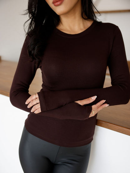 Uzun Kollu Parmak Geçmeli Modal Body Premium Kalite