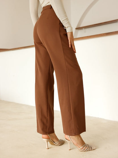 Yüksek Bel Keten Pantolon – Şık ve Dökümlü Tasarım