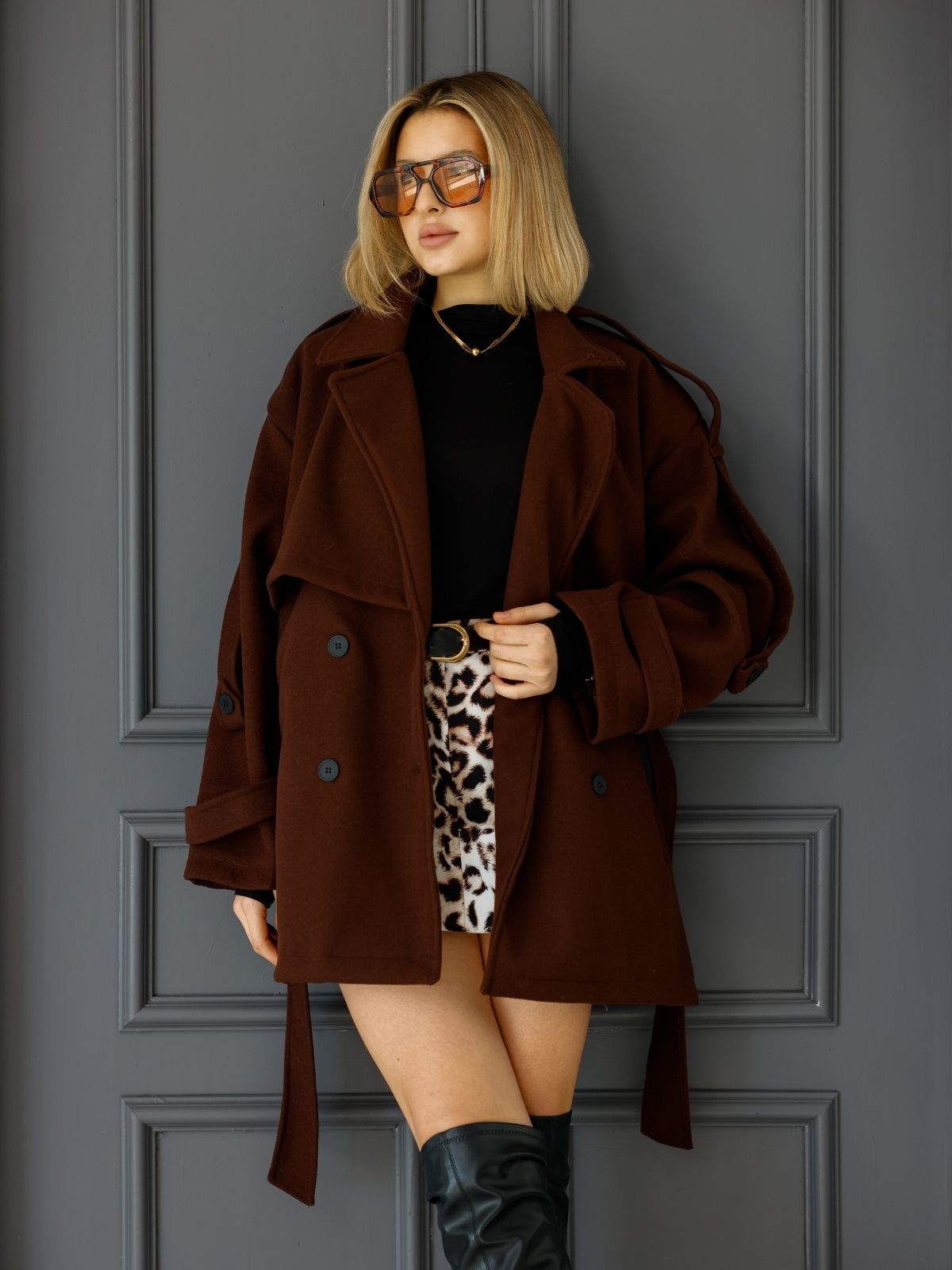 Premium Orta Boy Kaşe Kaban