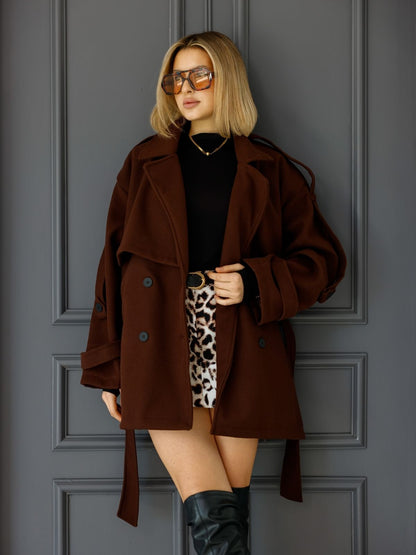 Premium Orta Boy Kaşe Kaban