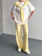 Premium Modal Kumaş Fularlı Alt Üst Takım-3772