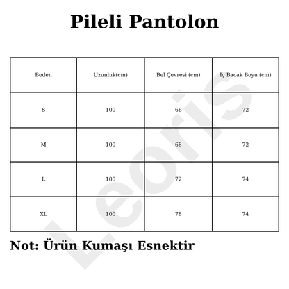 Oysh Modal Kumaş Beli Lastikli Pileli Pantolon