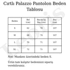 Likra Cırt Kapama Esnek Kumaş Palazzo Pantolon Siyah