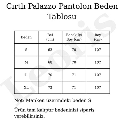 Likra Cırt Kapama Esnek Kumaş Palazzo Pantolon Siyah