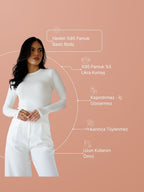 Uzun Kollu Parmak Geçmeli Modal Body Premium Kalite