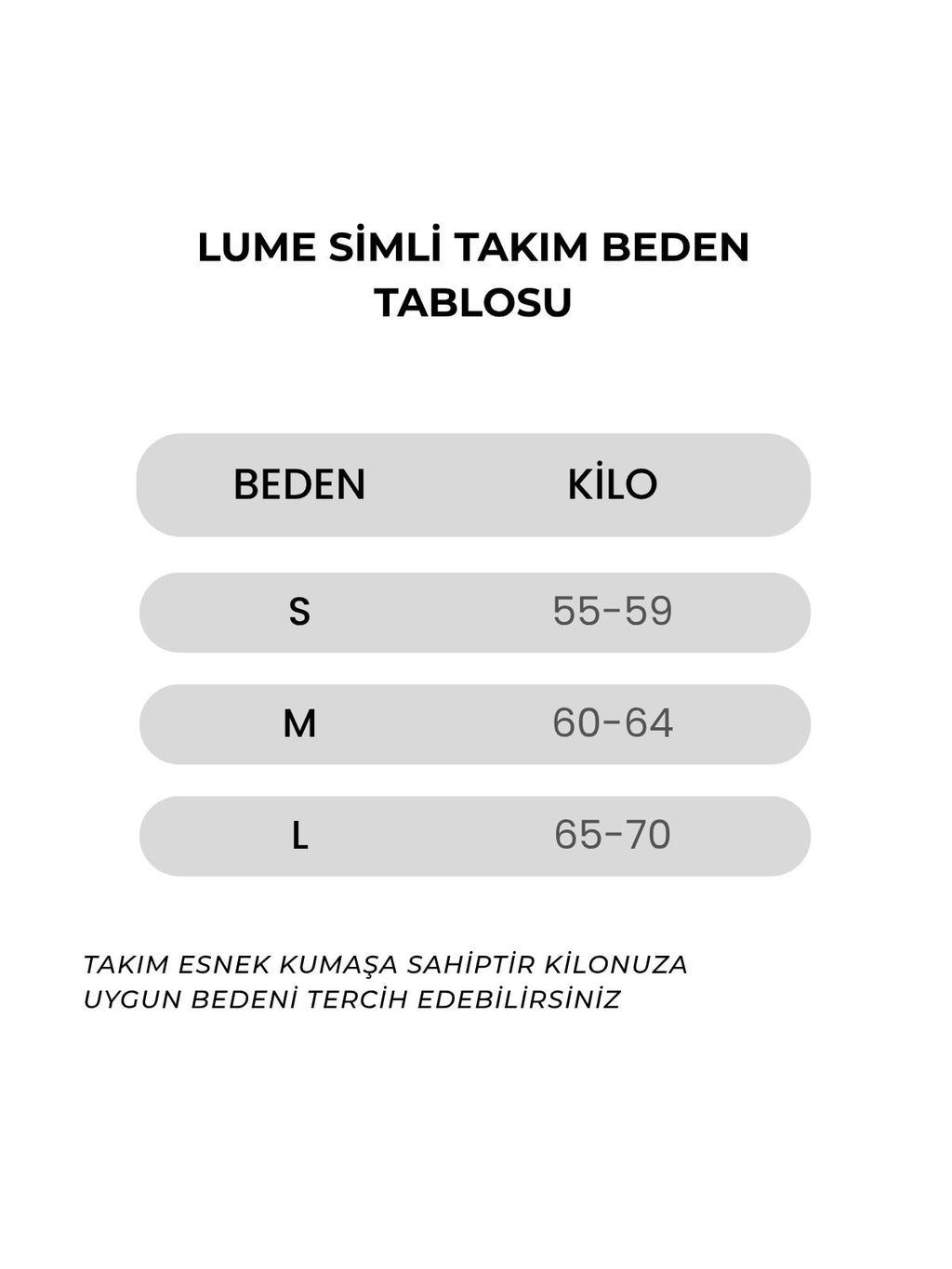 LUME Simli Alt-Üst Takım