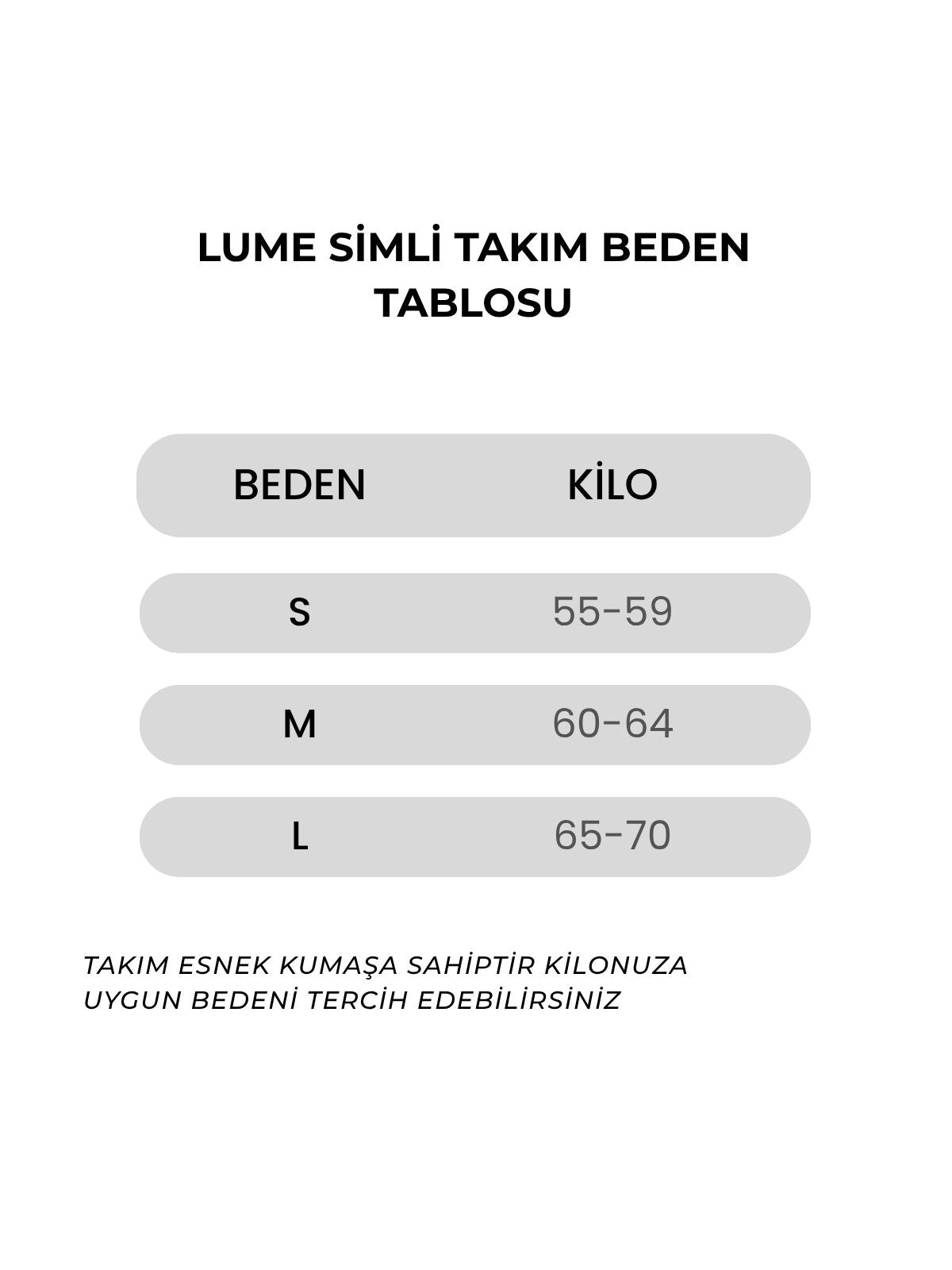 LUME Simli Alt-Üst Takım