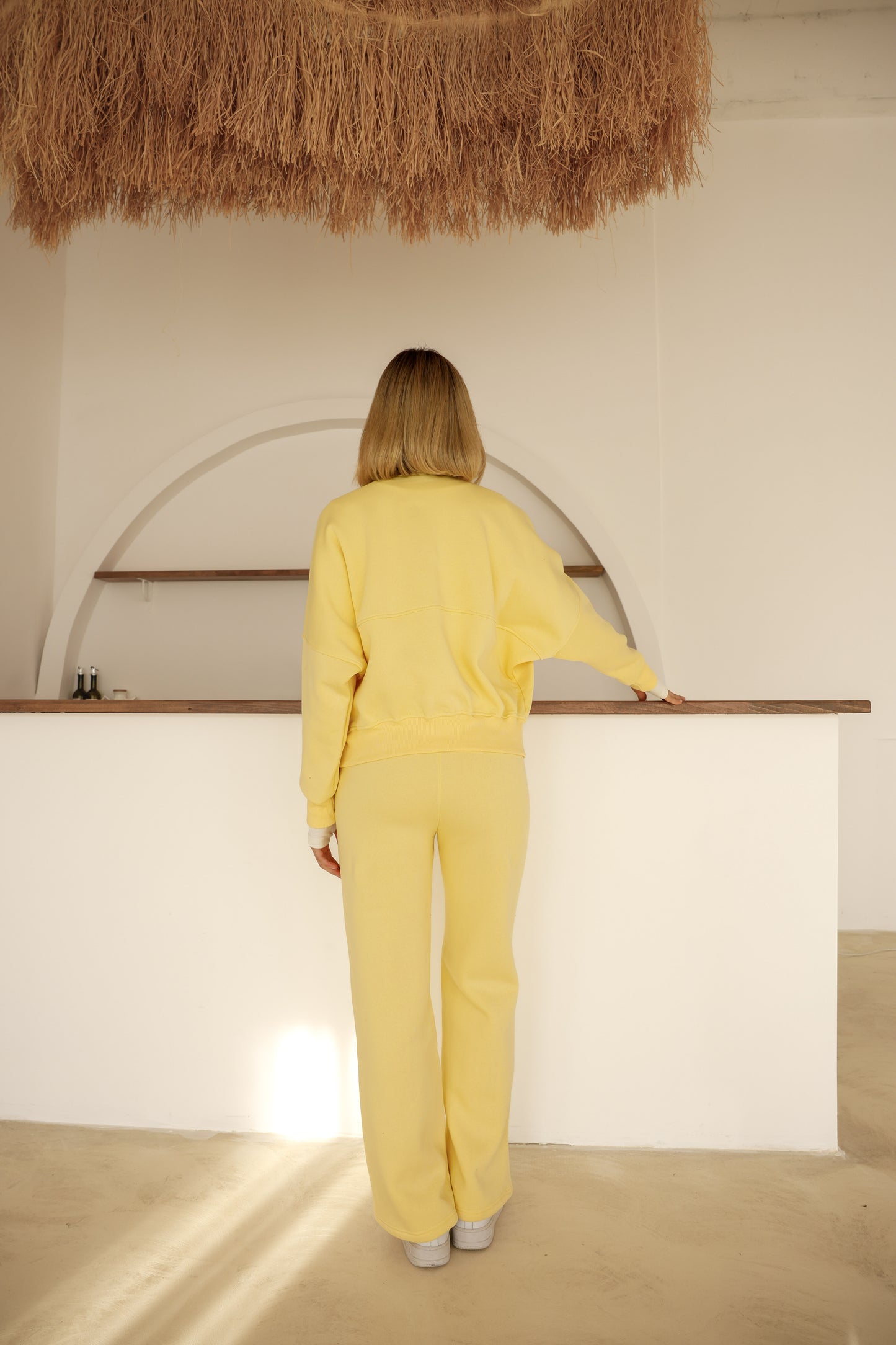 Alt-Üst  Takım Geniş Paça Eşofman Altı ve Fermuarlı Hırka 3-İplik