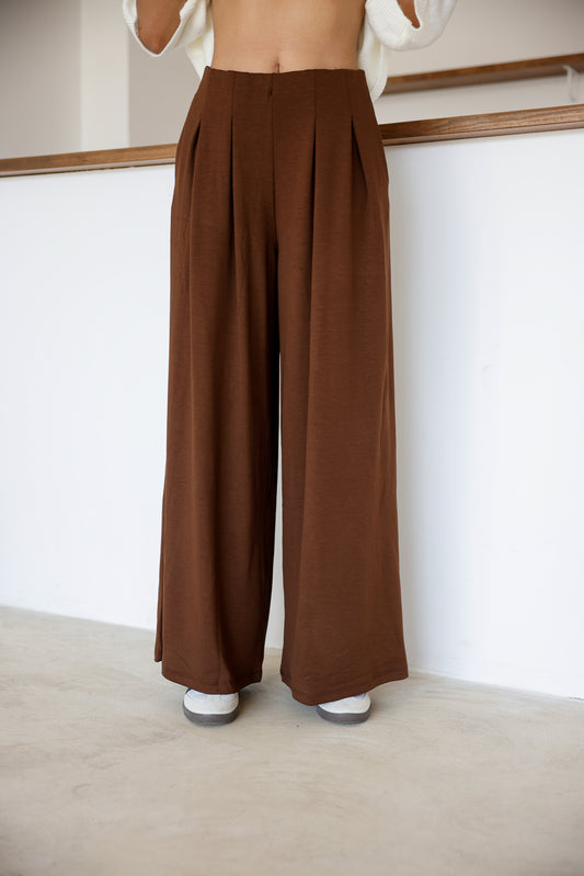 Oysh Modal Kumaş Beli Lastikli Pileli Pantolon