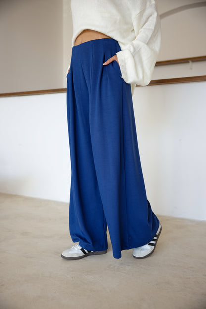 Oysh Modal Kumaş Beli Lastikli Pileli Pantolon