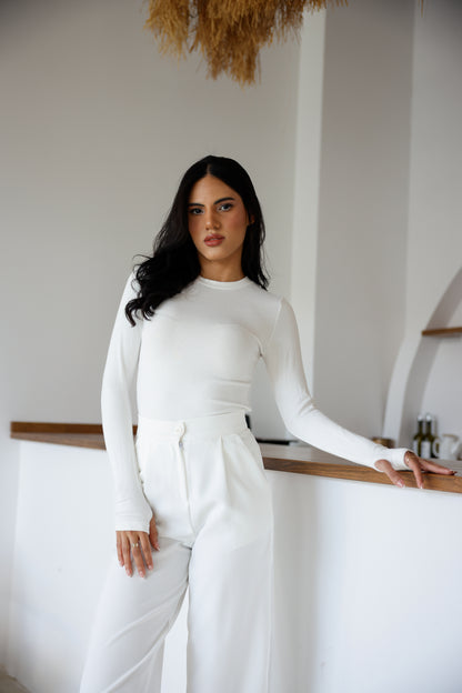 Uzun Kollu Parmak Geçmeli Modal Body Premium Kalite