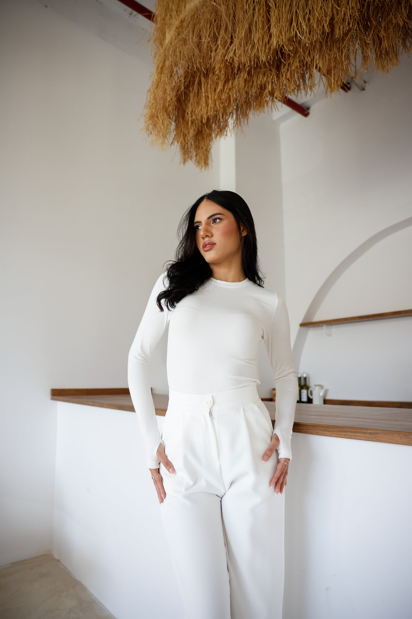 Uzun Kollu Parmak Geçmeli Modal Body Premium Kalite