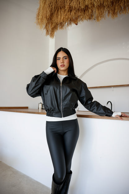 Polo Yaka Deri Ceket