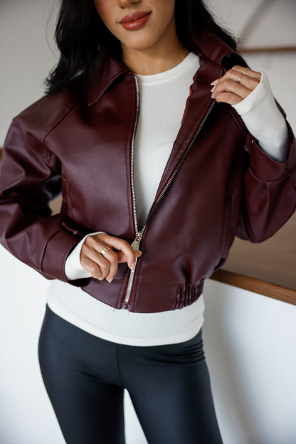 Polo Yaka Deri Ceket