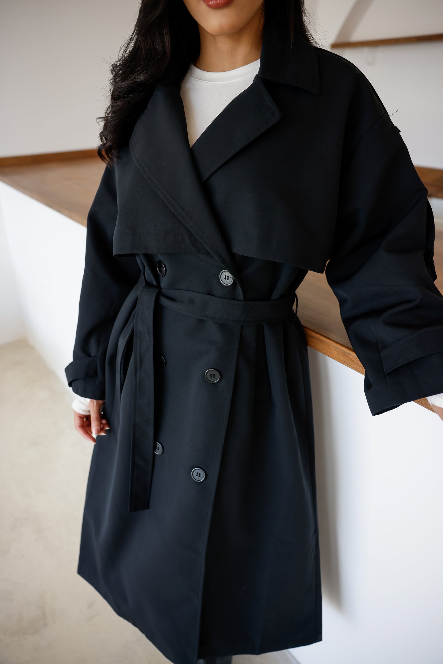 Premium Kalite İçi Astarlı Uzun Trençkot