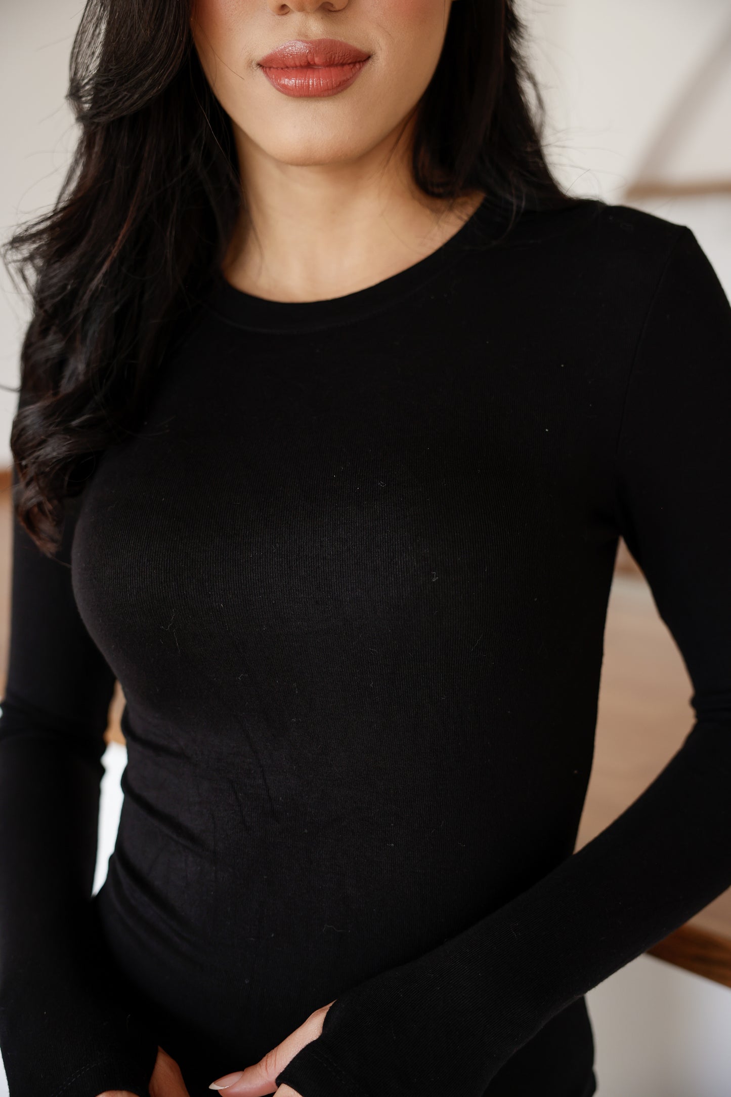 Uzun Kollu Parmak Geçmeli Modal Body Premium Kalite