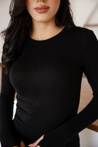 Uzun Kollu Parmak Geçmeli Modal Body Premium Kalite