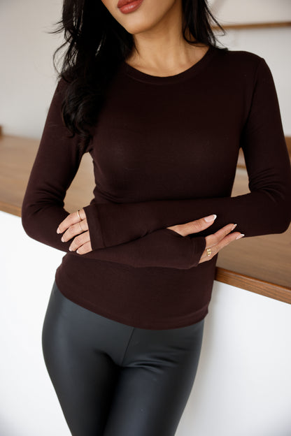 Uzun Kollu Parmak Geçmeli Modal Body Premium Kalite